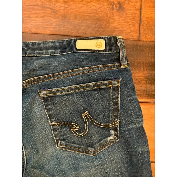 AG Adriano Goldschmied Premier Skinny Straight Distressed Blue Jeans, Size 30 - Picture 5 of 5